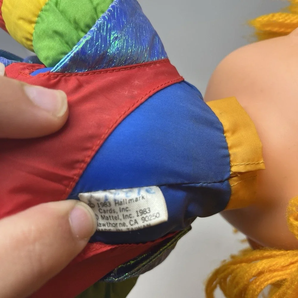 Rainbow Brite 18in Soft Body Cloth Doll Blonde Straight Hair Vintage 1983